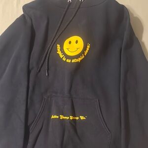 Black and Yellow Smiley Face Sweater Pullover